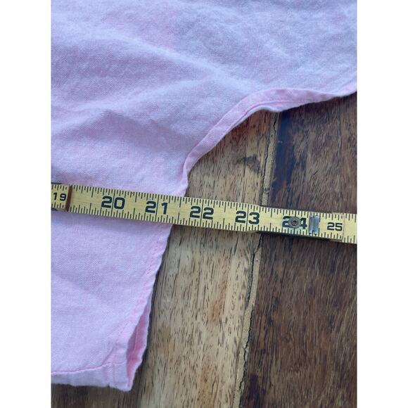 Madewell Women's Linen Blend Short Sleeve Tie Front Button Up Shirt Size Small - Picture 9 of 9